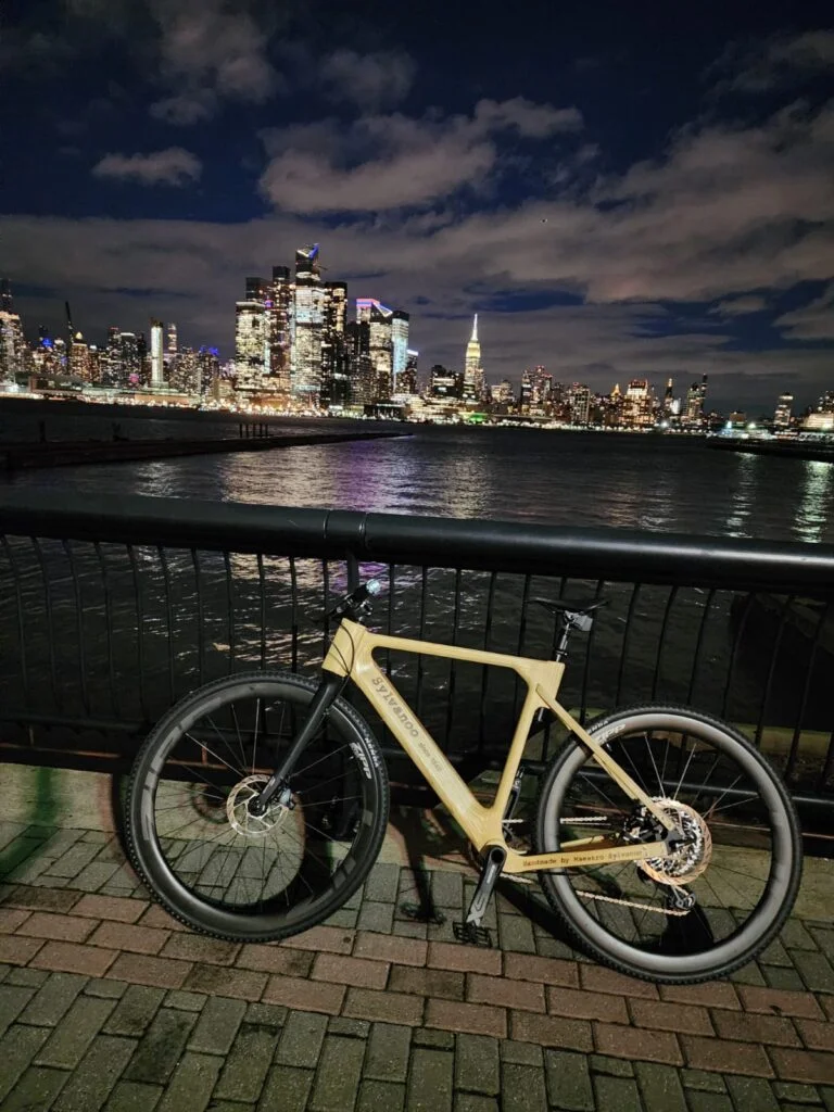Sylvanoo wooden bikes Futura frame in New York.